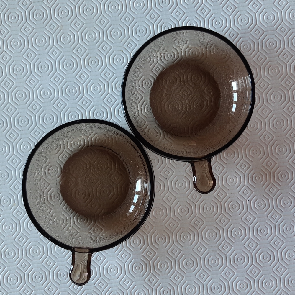 Set of 2**Vintage 11 oz smoked bowl